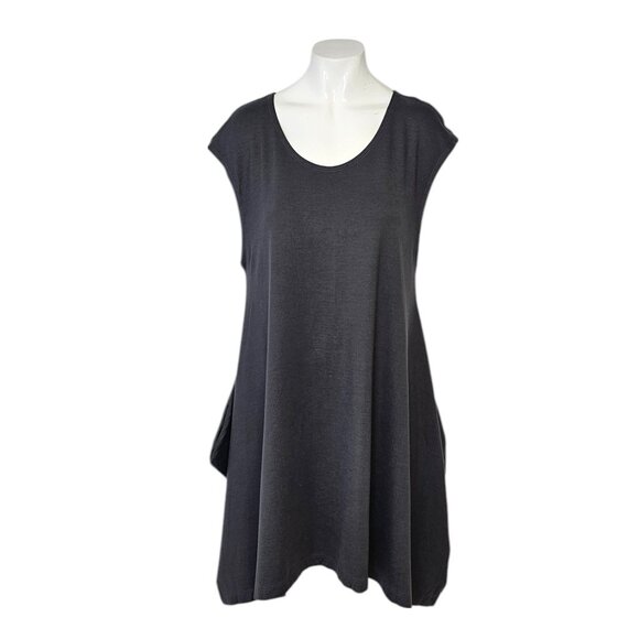 Bryn Walker Womens Zia Tunic, Sleeveless, Lagenlook, Side Panels, Grey, Size M - Picture 1 of 8